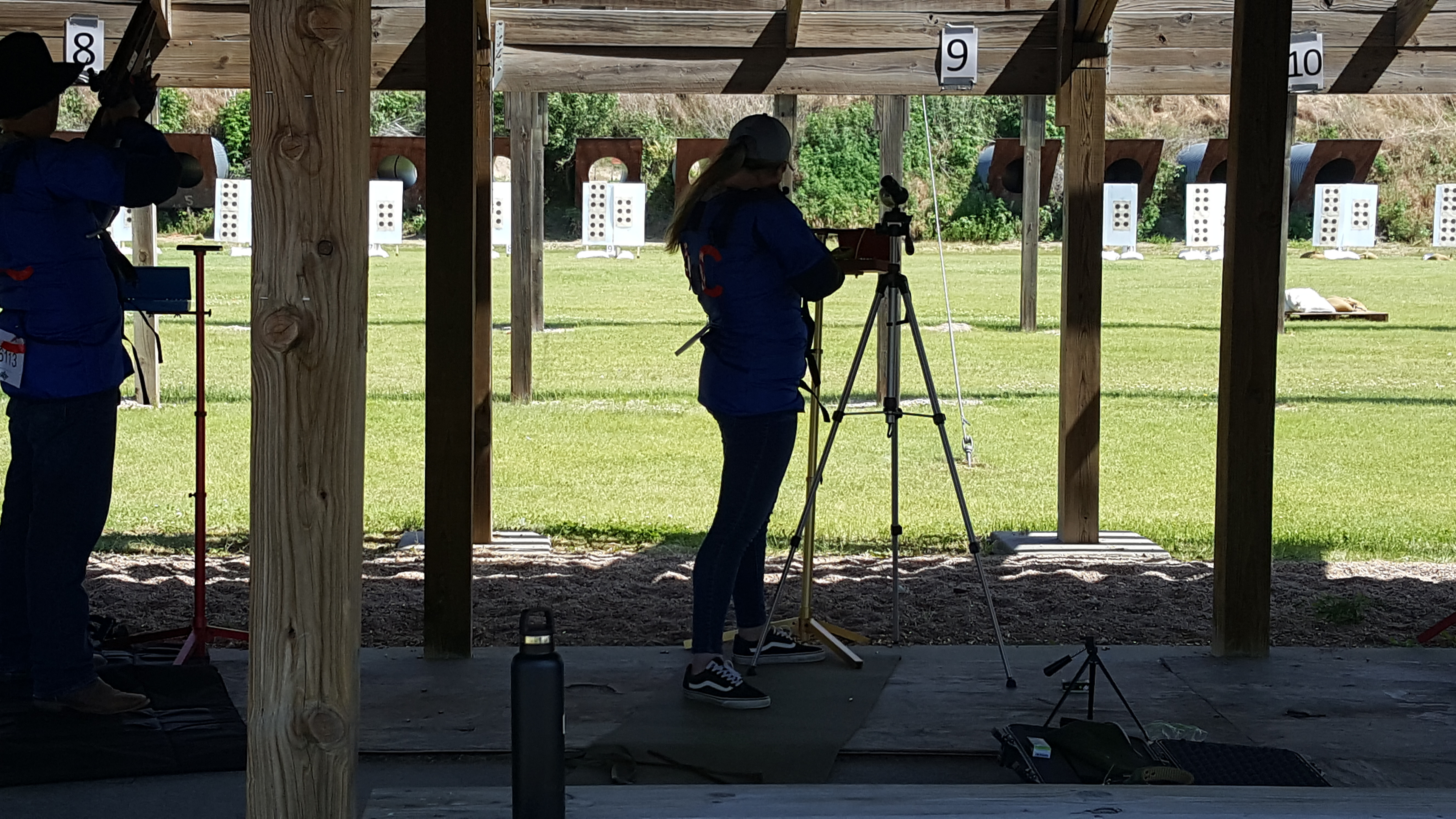 Brenna Steger shooting on the range