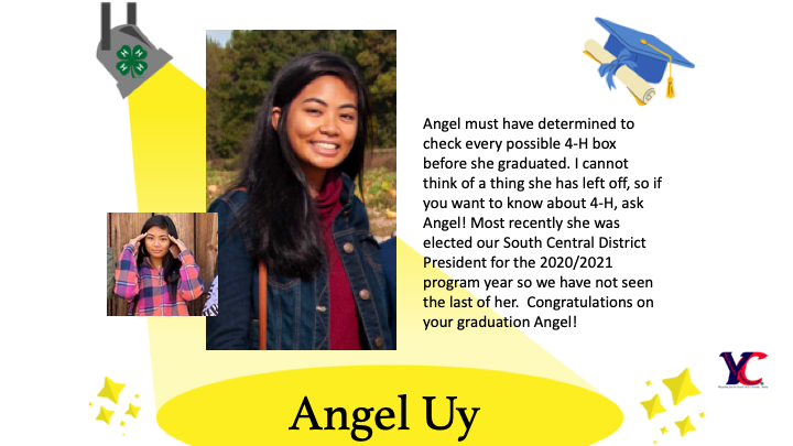 Angel graduation photo