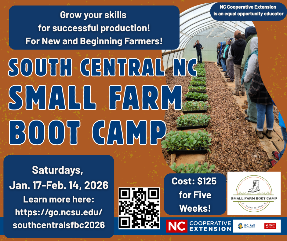 South Central Small Farm Boot Camp Flyer for Winter 2026